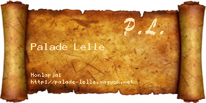 Palade Lelle névjegykártya